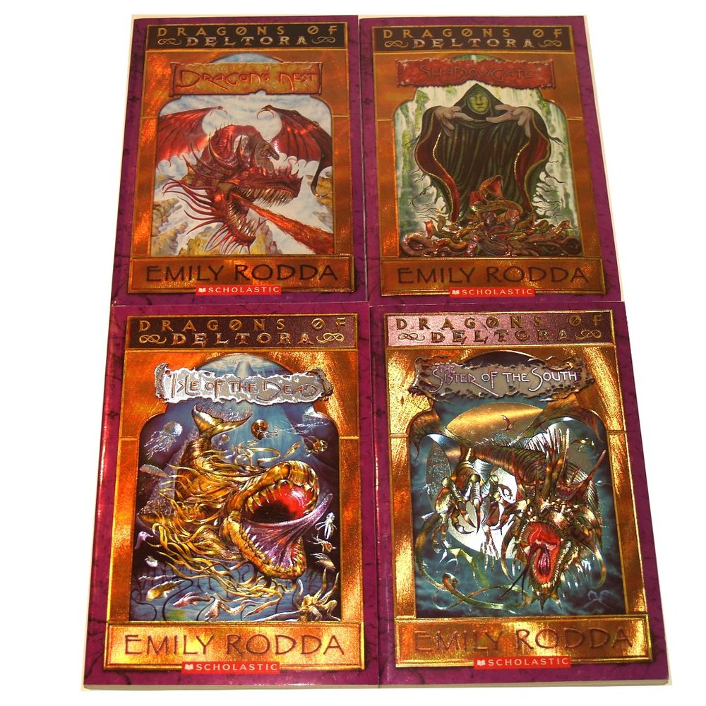 DRAGONS OF DELTORA 4 Volumes - Holographic Foil Cover Book Set - Emily Rodda